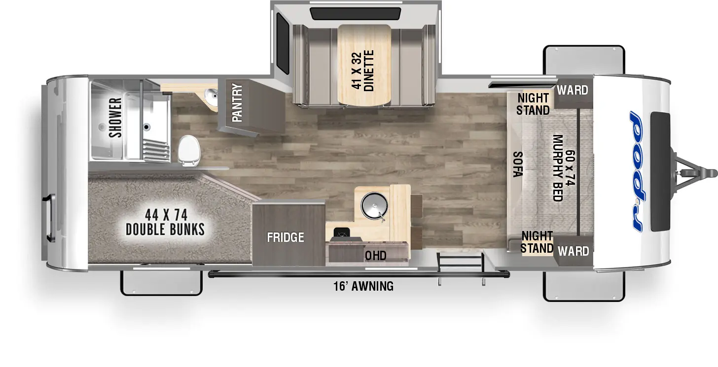 R Pod West Coast RP-203 Floorplan